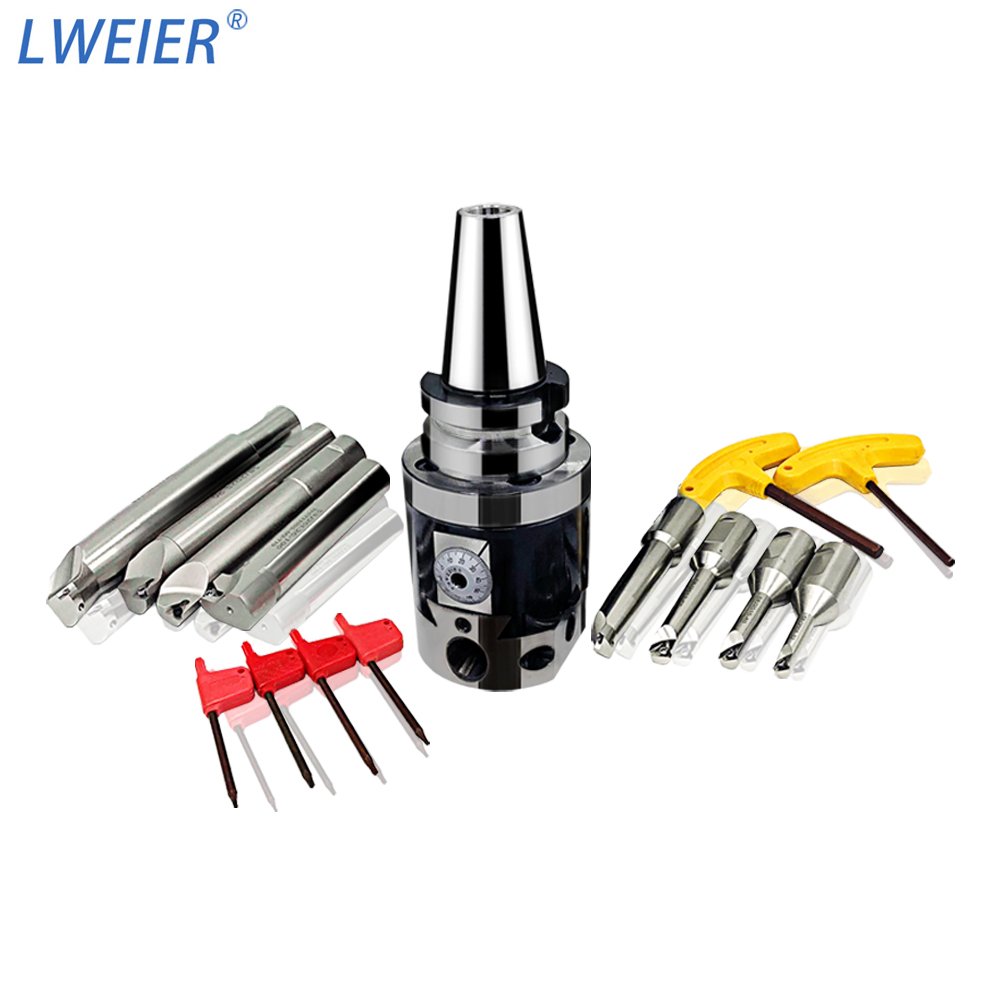 High Precision boring head tool BT40 BT30 BT50 R8 NBH2084 Fine Boring Head Set with 8pcs Boring Bars
