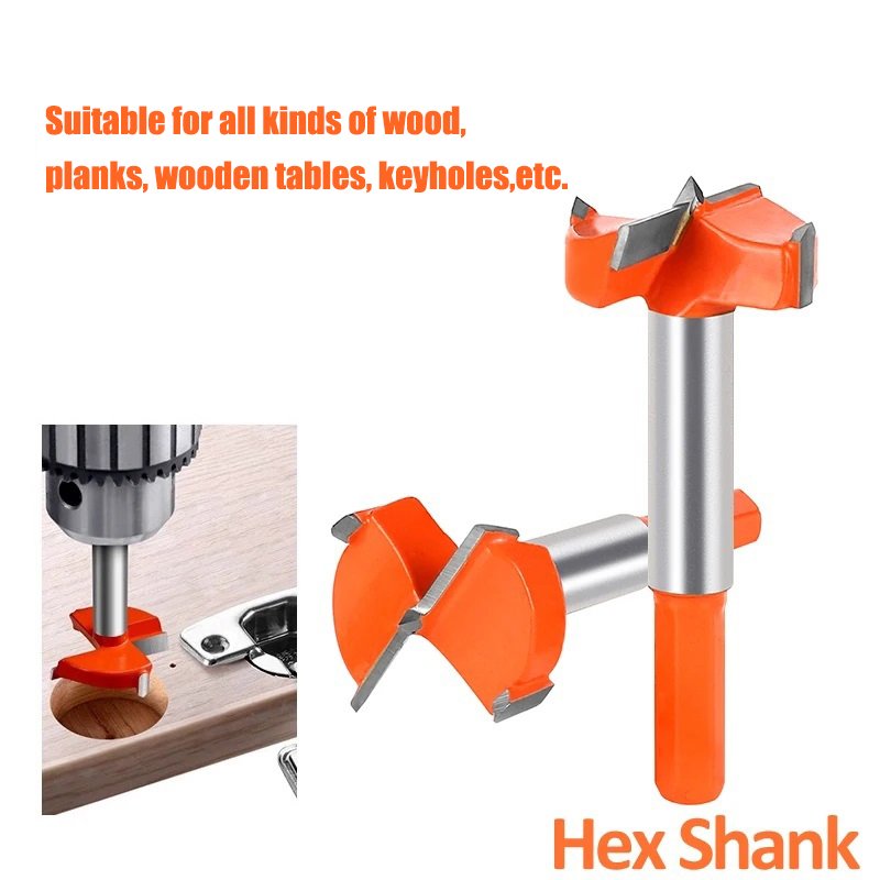 Professional 15-60mm Wood Forstner Drill Bit Hex Shank Hinge Boring Drill Bit For Woodworking Hole Opener