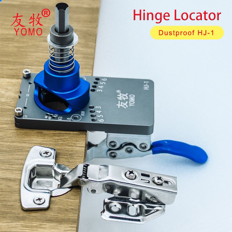 35mm Hinge Boring Jig Kit Woodworking Tools- Aluminum Alloy Hinge Hole Opener Template Puncher Locator Hardware and Diy Tools
