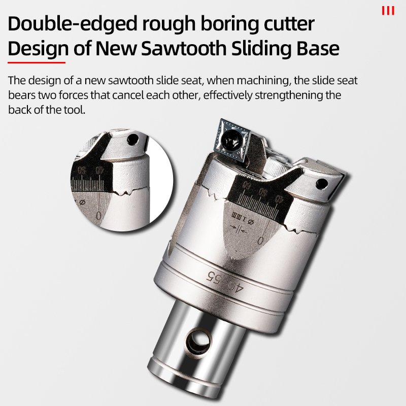 Fine Boring Tool Trimmer Adjustable Deep Hole Boring Tool CNC Boring Tool Boring Bar Machining Center Boring Head