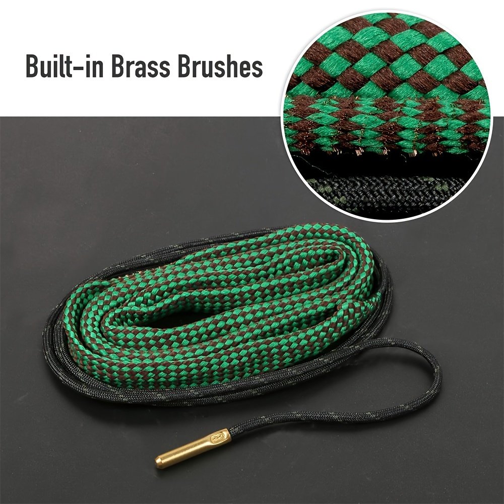 Barrel Snake fit 9mm 5.56mm .223 Caliber Reusable Bore Brush Rope Gun Cleaning Kit