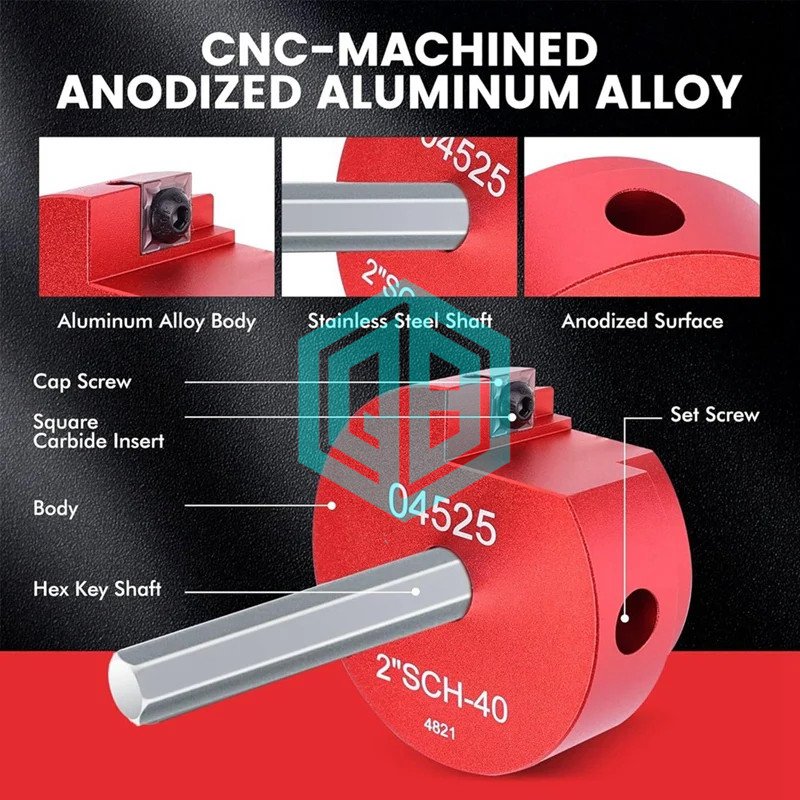 8pcs PVC Pipe Reamer Kit Standard 1/2 Inch Drill PVC Pipe Reamer Tool Durable PVC Fitting Socket Saver DIY OEM Customization