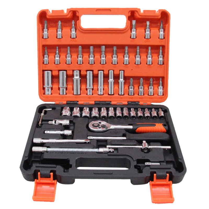 53-Piece Combination Tool Set Car Motorcycle Ratchet Wrench Multifunctional Maintenance Home Wrench