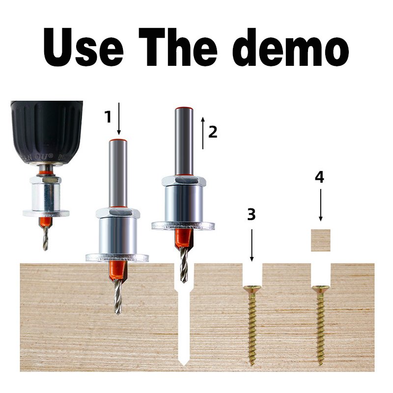 PEXMIENTAS 10mm shank carbide multipurpose wood drill bit chamfer countersink machine tools countersink drill bit
