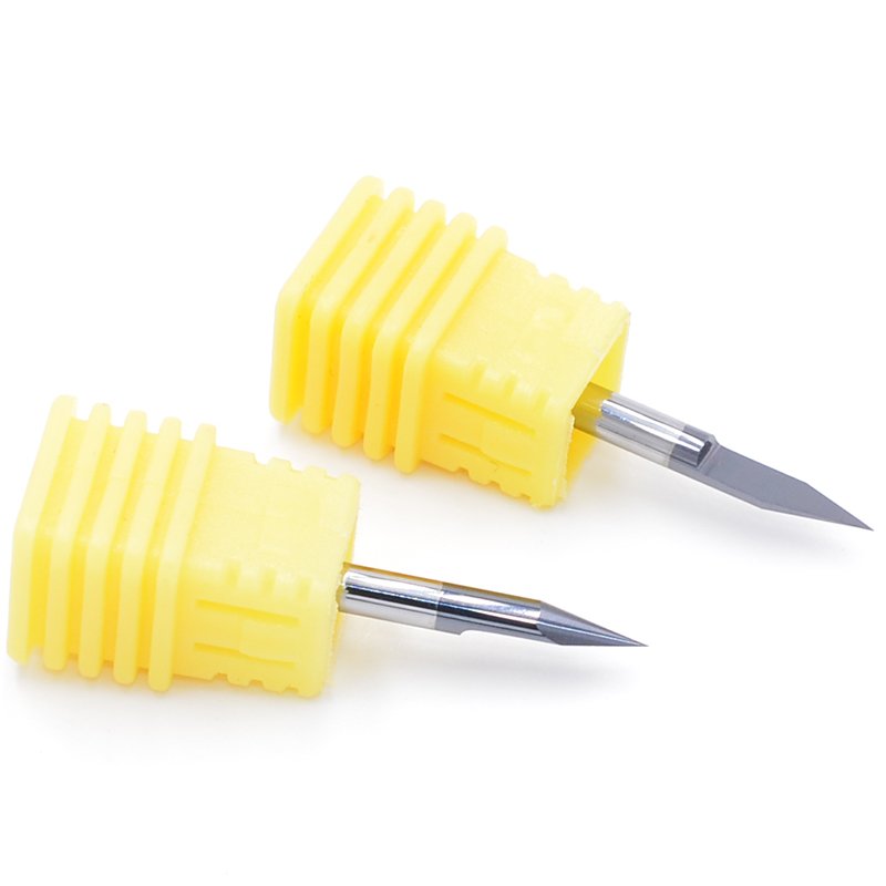 6mm Shank V Shape Engraving Bit Flat Bottom Tip 0.1-1.0mm PCB Engraving Bit 20-90 Degrees Carbide CNC Router Milling Cutter