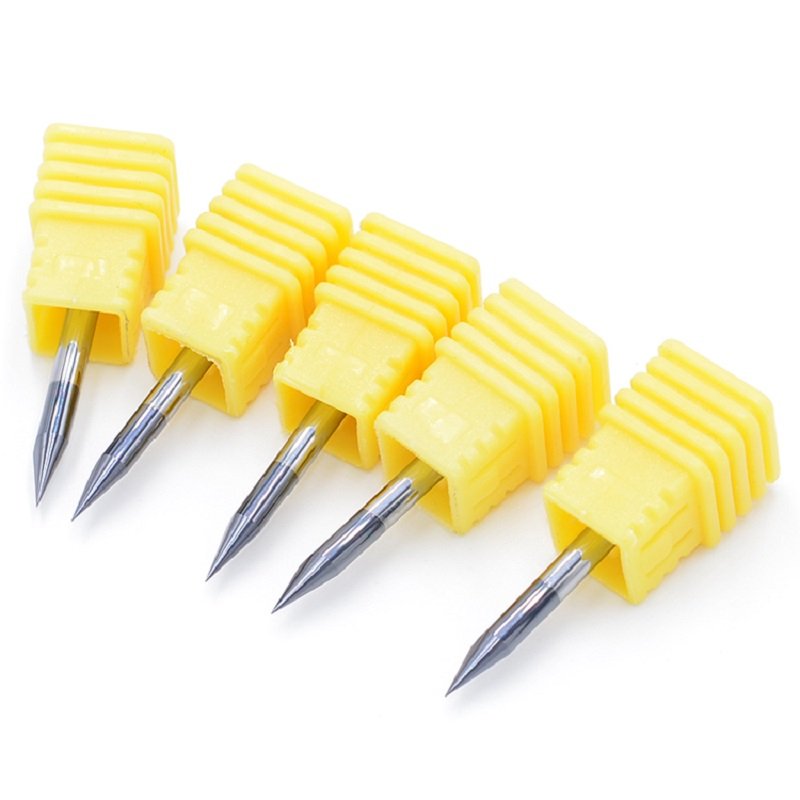 6mm Shank V Shape Engraving Bit Flat Bottom Tip 0.1-1.0mm PCB Engraving Bit 20-90 Degrees Carbide CNC Router Milling Cutter