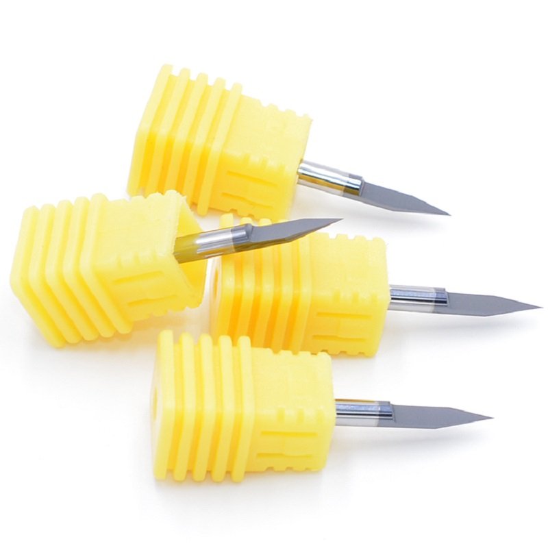 6mm Shank V Shape Engraving Bit Flat Bottom Tip 0.1-1.0mm PCB Engraving Bit 20-90 Degrees Carbide CNC Router Milling Cutter