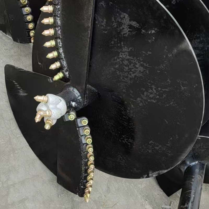 hydraulic power excavator core drilling attachment alloy drill bit rotary excavation drill machine
