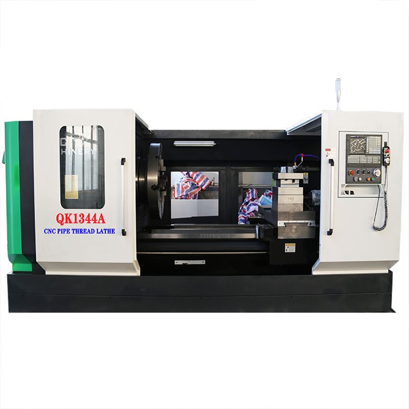 Heavy Duty QK1344A Large Spindle Bore Oil Country Flat Bed Lathe GSK/Siemens/Fanuc/Syntec Control System machine