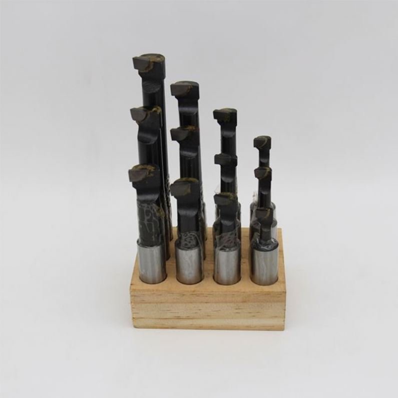 TEBAK Machine Tools Carbide Boring Bar Lathe12 Pcs Carbon Steel F1 Rough Boring Bar Mill Set for Milling CNC and Boring Machine