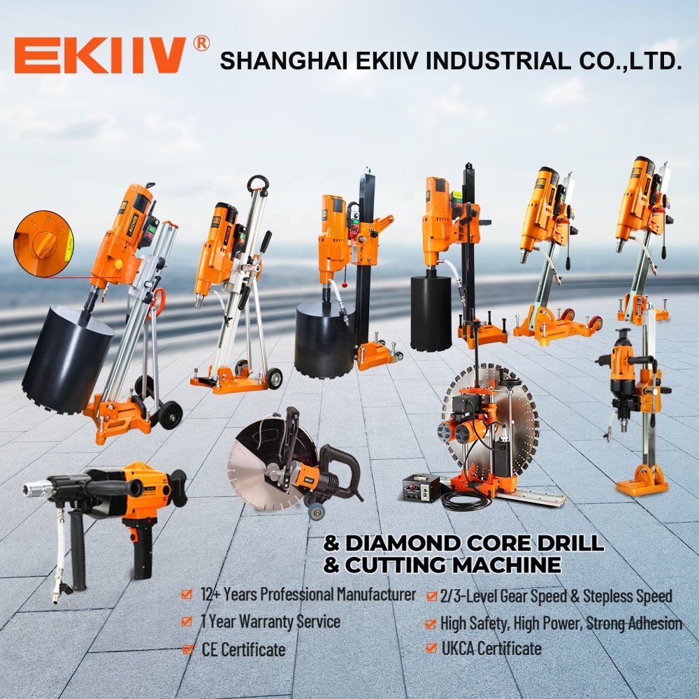 Ekiiv 110V 220V 15-205MM Top Quality Portable Diamond Power Tools Professional Diamond Concrete Drilling Core Cutting Machine
