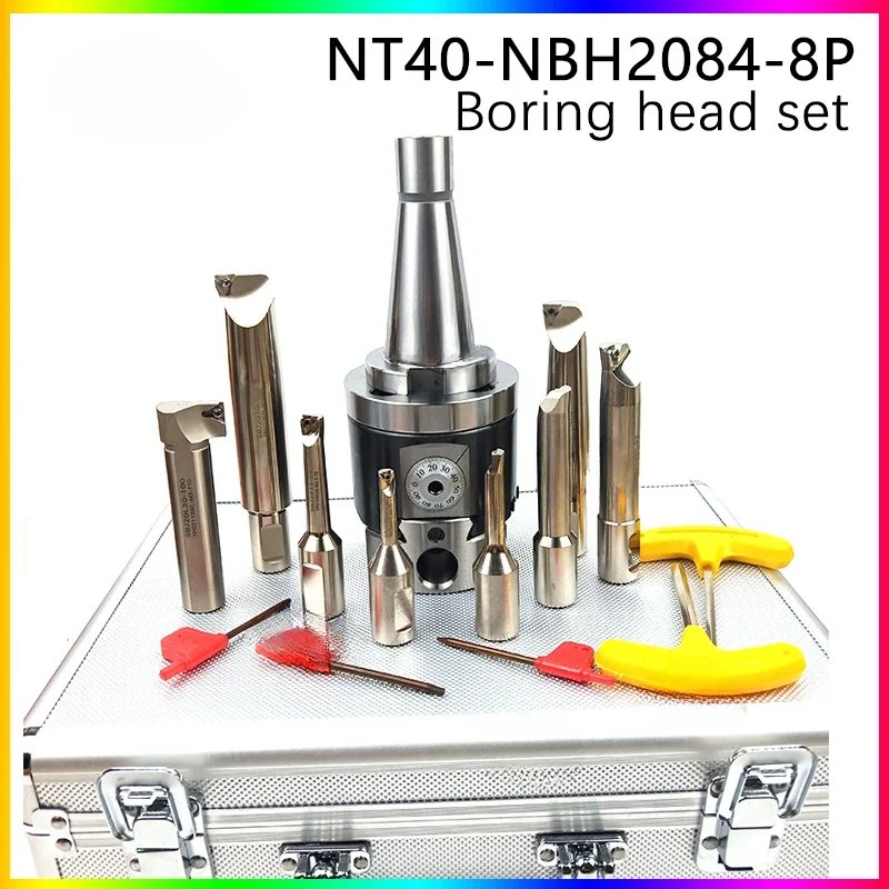 High Precision BT30 BT40 BT40 1PCS Set NBH2084 Boring Head System Holder Boring Hole Rang 8 to 280mm Boring Tool