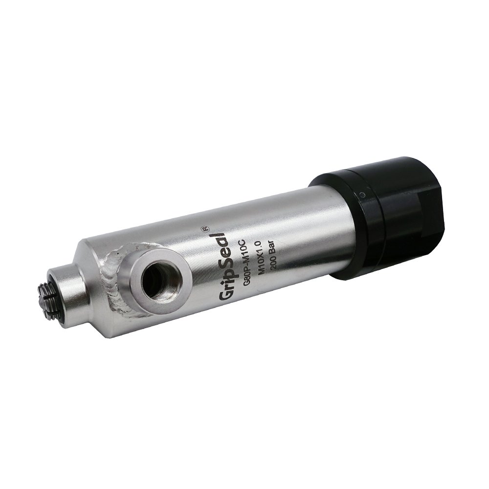 GripSeal G80P leak test quick connector for testing of components with female thread in automotive brake system leak detection