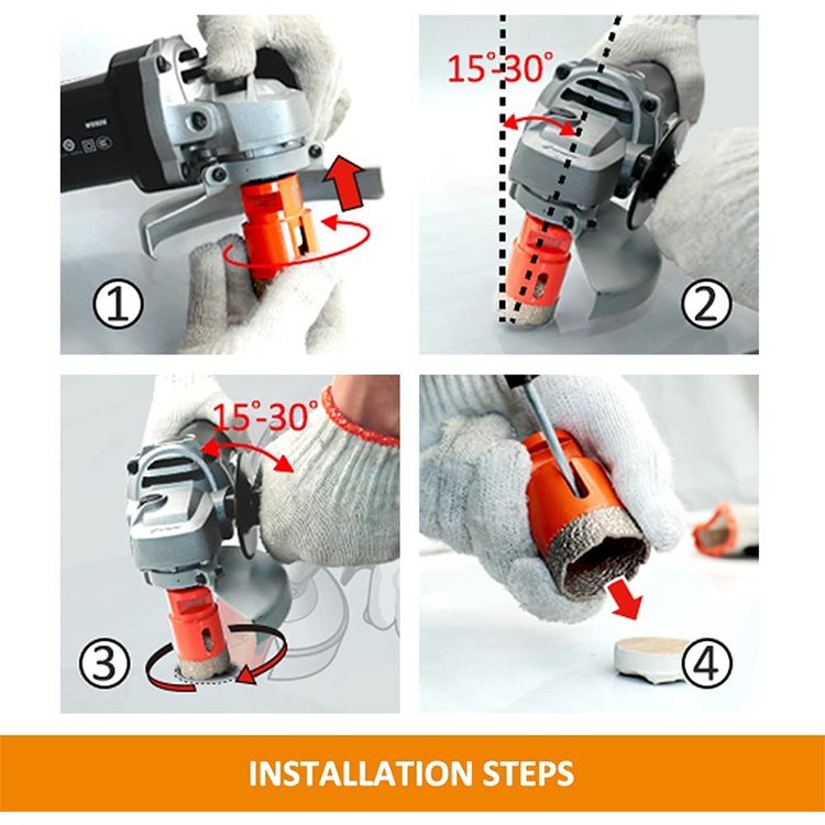 Vacuum Brazed M14 Diamond Drill Bit Diamond Tools Cutting Bit Tile Hole Saw Diamond Core Drill Bit Set