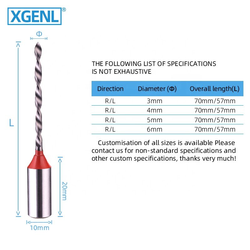 xgenl Woodworking CNC tungsten carbide tct drill bit for wood drilling furniture machining hole open drill