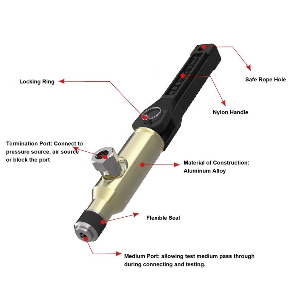 Leak Test Connector GripSeal G25A Low Pressure Assisted Internal Sealing Connector Lever Handle Actuated Quick Connector