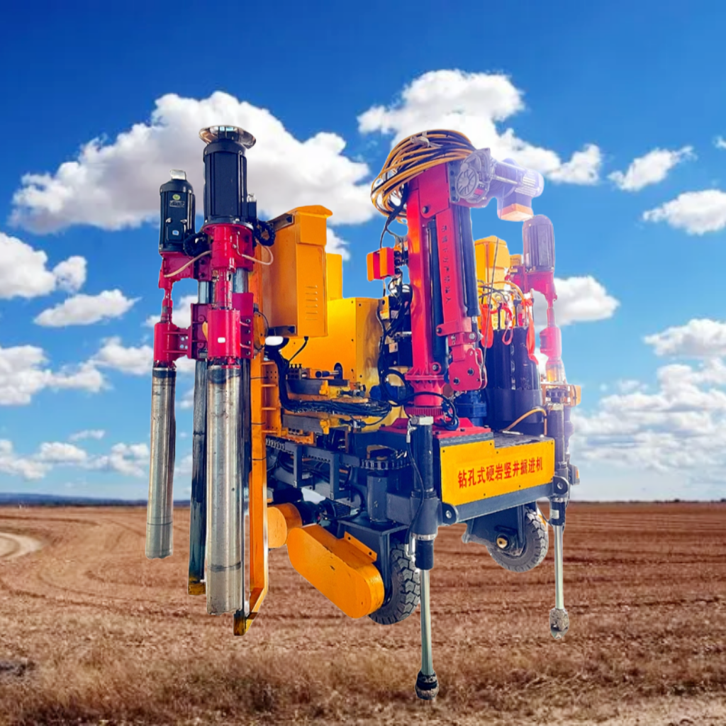 Newly Designed High Quality and High Speed Hard Rock Shaft Boring Machine Full Hydraulic Control Hydraulic Grinding Drill Yellow