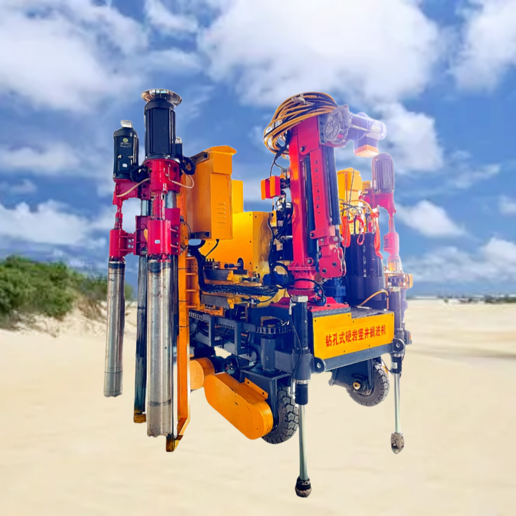 Newly Designed High Quality and High Speed Hard Rock Shaft Boring Machine Full Hydraulic Control Hydraulic Grinding Drill Yellow