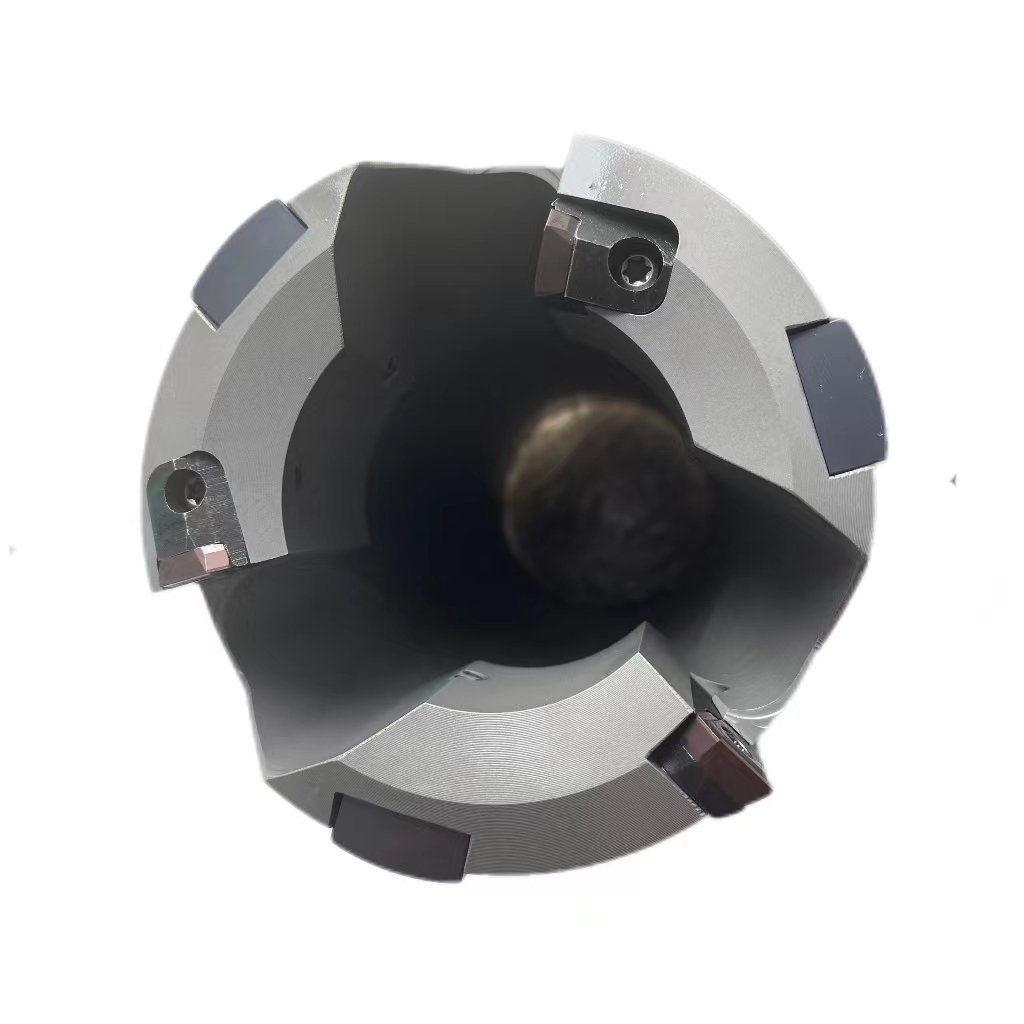 BTA drill boring machine with deep hole carbide insert and guide pad D99.4mm counter bore drill head
