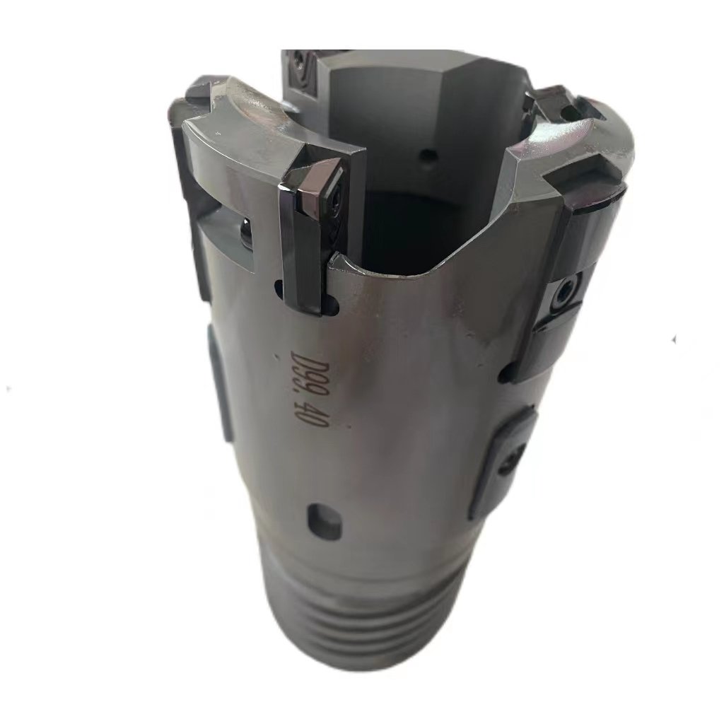 BTA drill boring machine with deep hole carbide insert and guide pad D99.4mm counter bore drill head