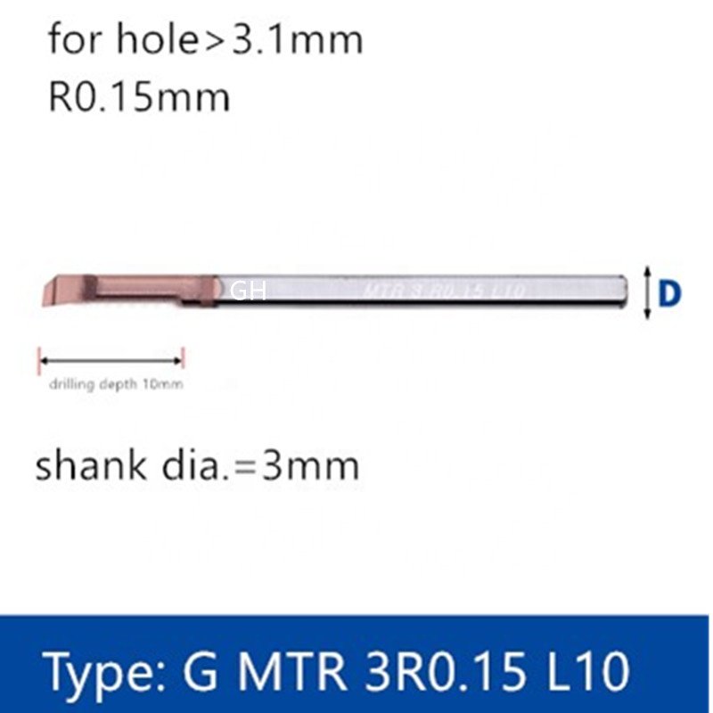 Hot sales Small hole micro turning bore cutter Tungsten Carbide Alloy Boring tool MTR for steel iron yg6