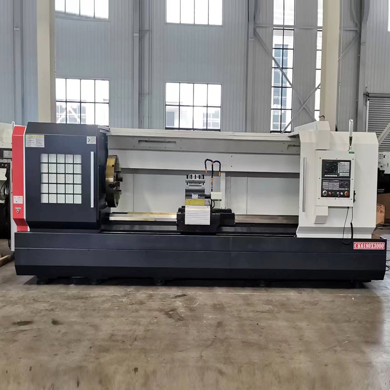 Large bore horizontal CNC lathe Siemens System CK6180 heavy duty horizontal lathe