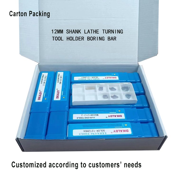 7pcs 12mm Shank Lathe Boring Bar Turning Tools Holders Set With 7pcs Carbide Inserts and Wrenches cnc cutting tools