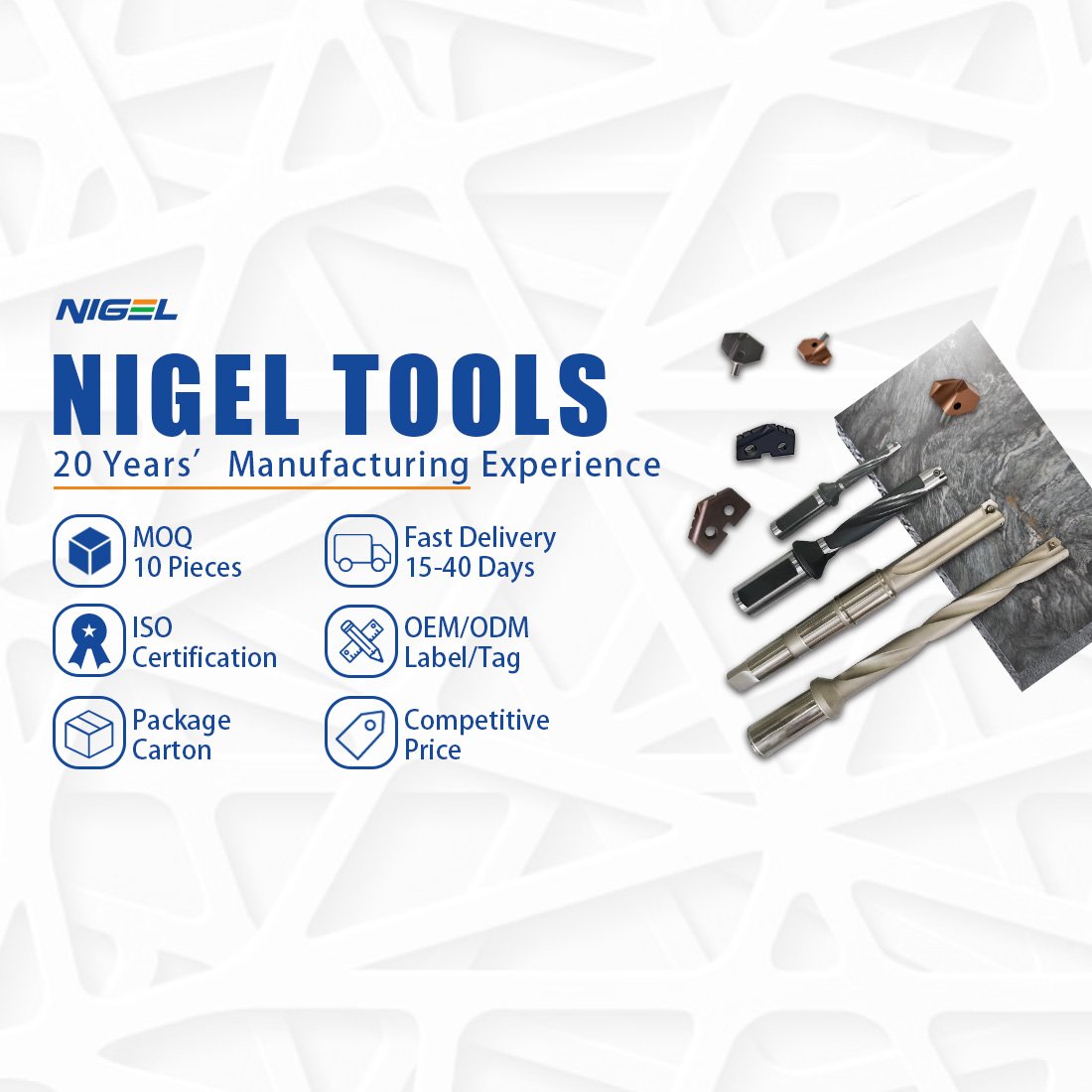 Nigel Spiral Groove Taper Shank Spade Drill Bit Holder SP1013.121.MT30 Drilling Hole Drill Inserts Tool Holder