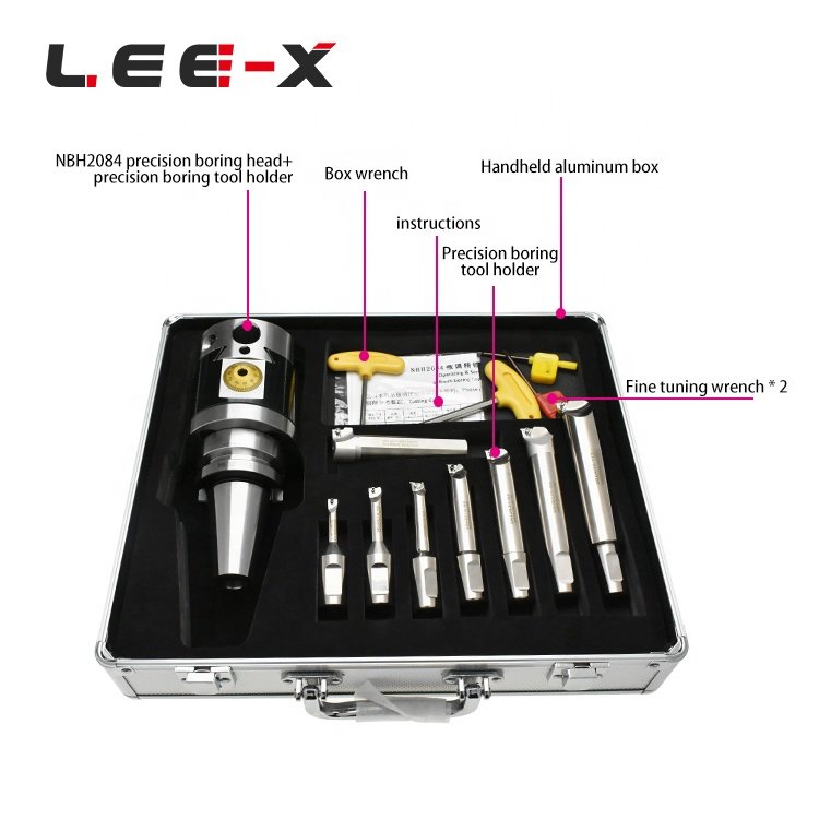 LEE-X NBH2084 fine boring tool set BT40-NBH 2084 Boring Kit Precision Adjustable Micro Boring Head R8 NT40 NBH 2084 Range 8-280
