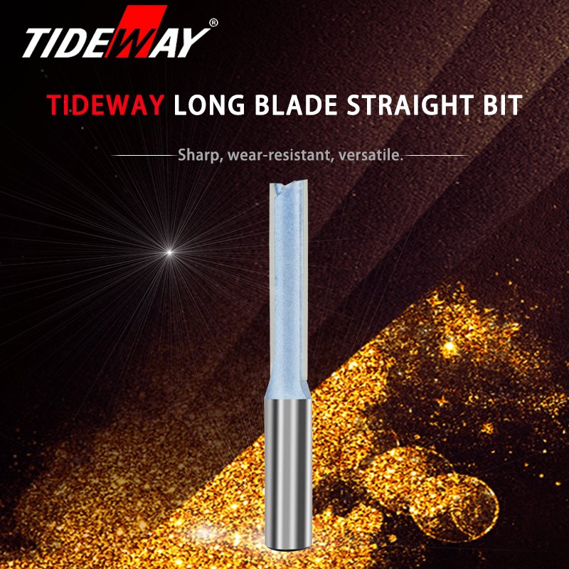 Straight Router Bit TIDEWAY LC0102G Metric Double Flute Plunge Router Bit Carbide Tipped high quality Woodworking Tool