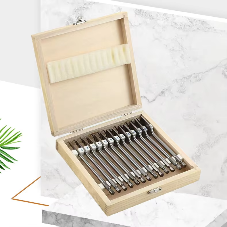 13 Piece Spade Drill Bit Set Flat BitQuick Change Shank Titanium Coated Woodworking Bits for Wood Hole Cutting