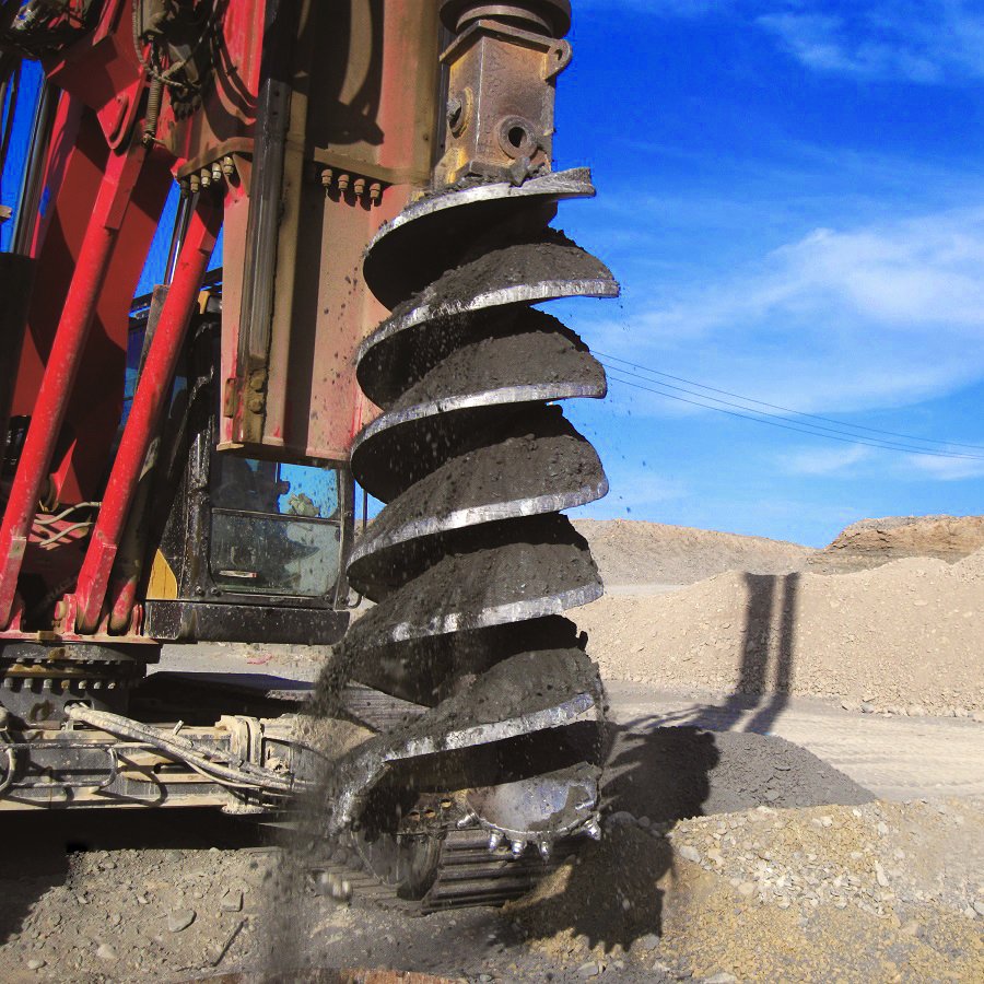 Customize Bored Piles Double Start Flight Hydraulic Powerful Earth Conical Rock Auger straight auger