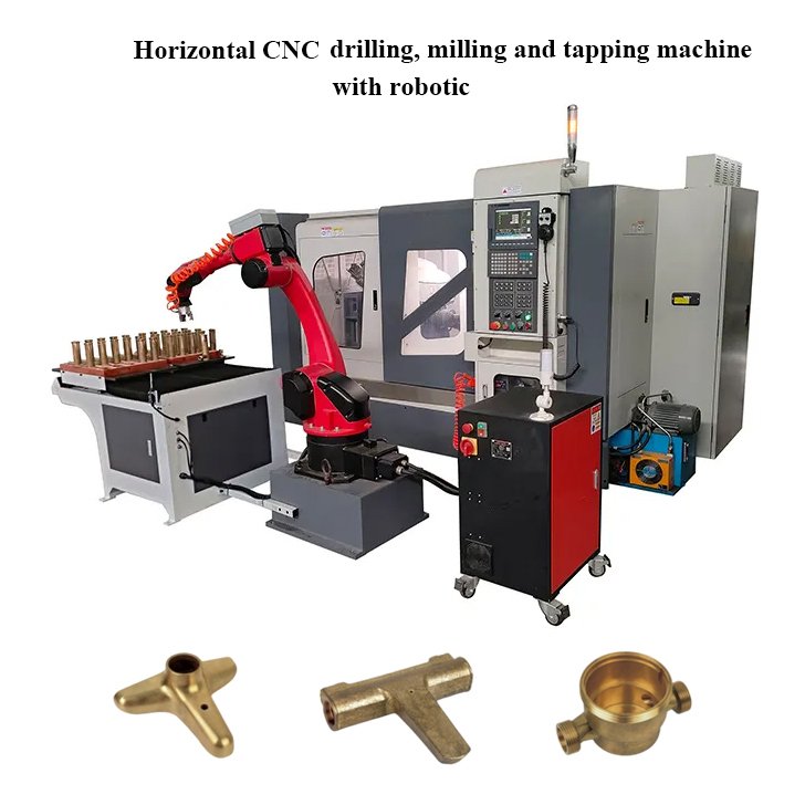 Multifunction Compound Drilling Tapping Milling Machine 8/10/12 axis CNC machine For Copper Hot & Cold Mixing Valve