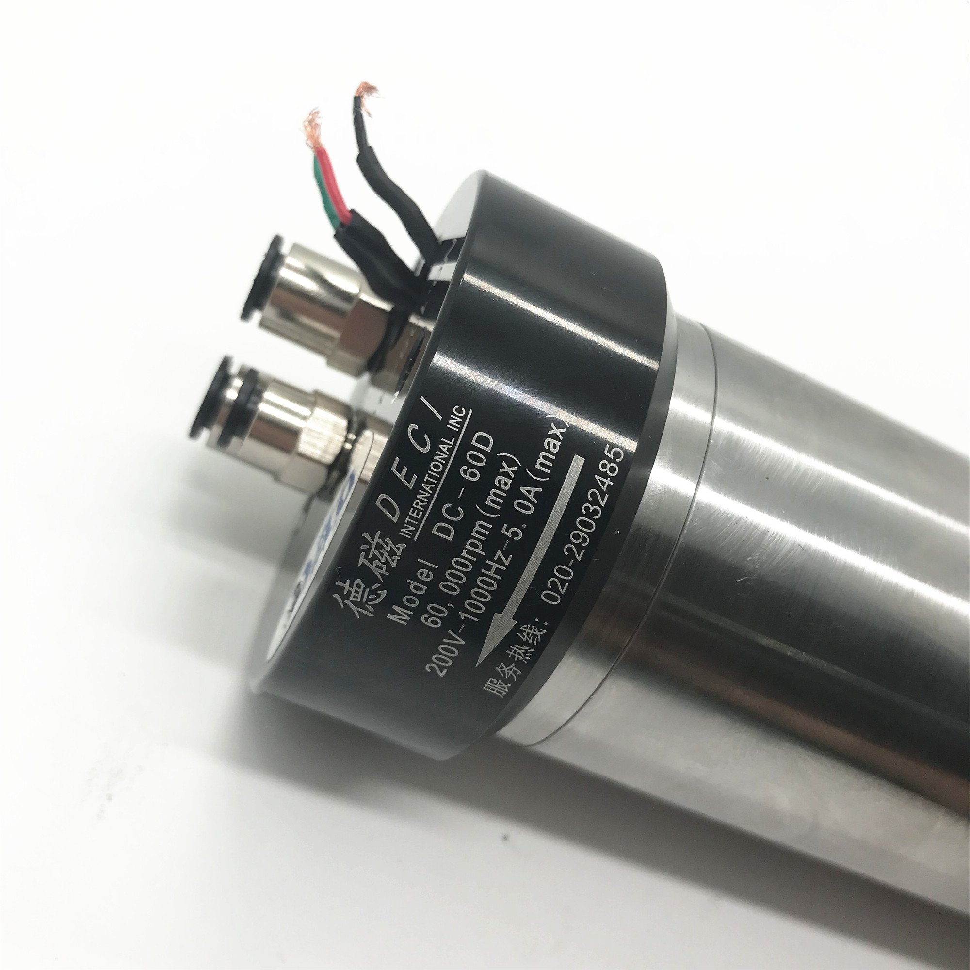 DECI 60000rpm 1.5/1.8kw water cooled high speed cnc router lathe machine tool spindle motor for metal cutting