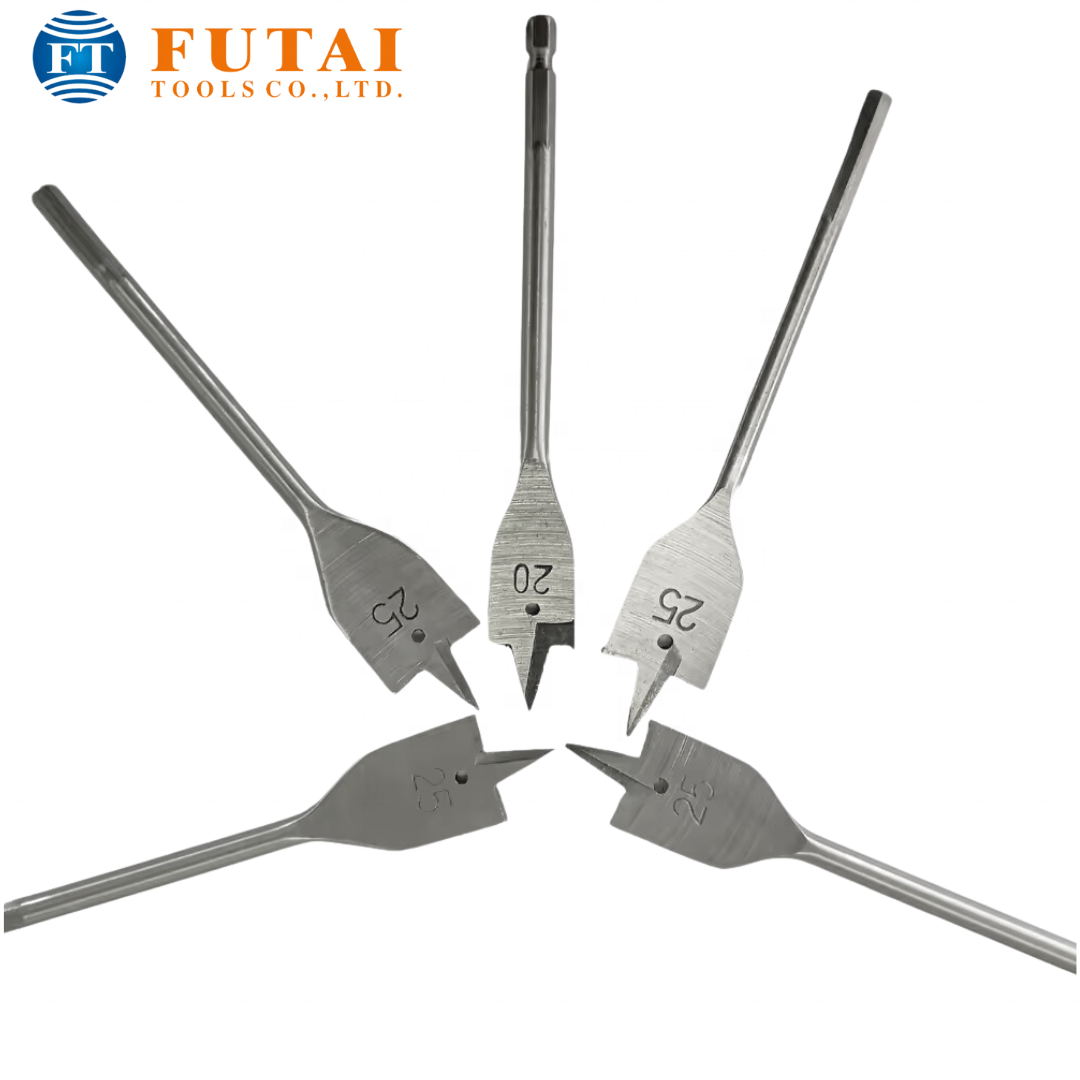 Top-Grade High Carbon Steel Wood Flat Bits for Woodcraft and Joinery, Providing Long-Lasting Sharpness and Performance