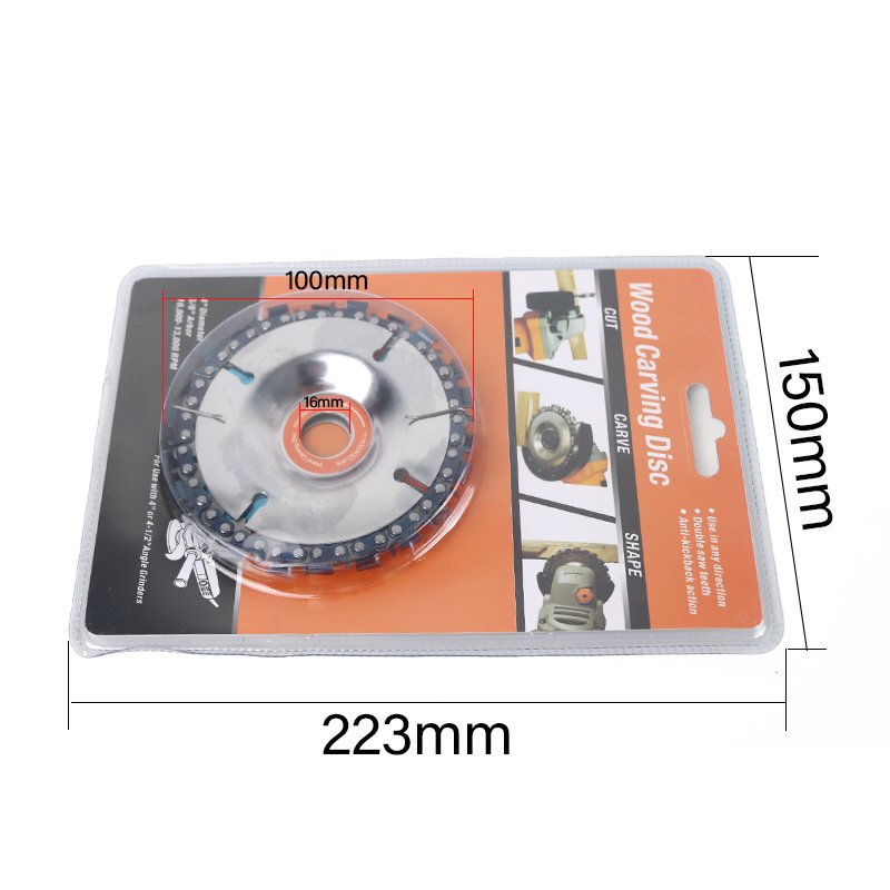 4 inch chain saw carving 100 mm hole 16 mm angle grinder for wood carving cutting carving tools 65 Manganese steel
