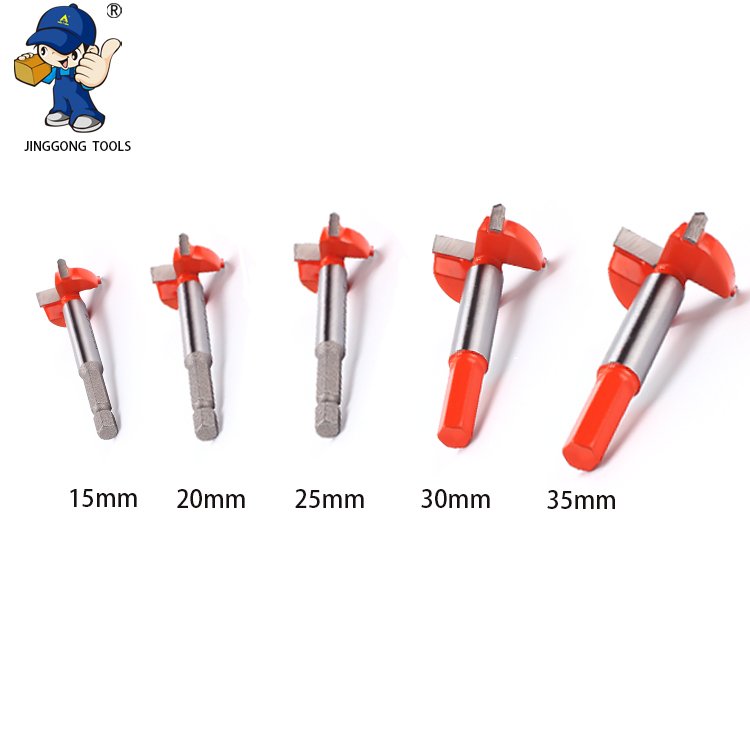 5Pcs 15-35mm Forstner drill bits Tungsten Carbide Wood drill bit Forstner drill bit Woodworking Hole Saw Cutter Hinge Boring