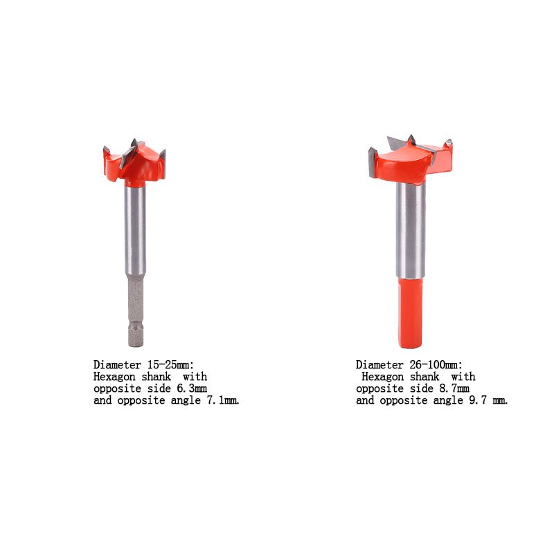5Pcs 15-35mm Forstner drill bits Tungsten Carbide Wood drill bit Forstner drill bit Woodworking Hole Saw Cutter Hinge Boring
