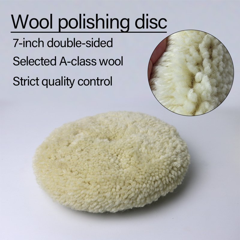7 Wool Wheel with Bore Screws Combo Set Dual Sided Available High Density Wool Discs for Screws Heavy Duty Cutting Wool Balls