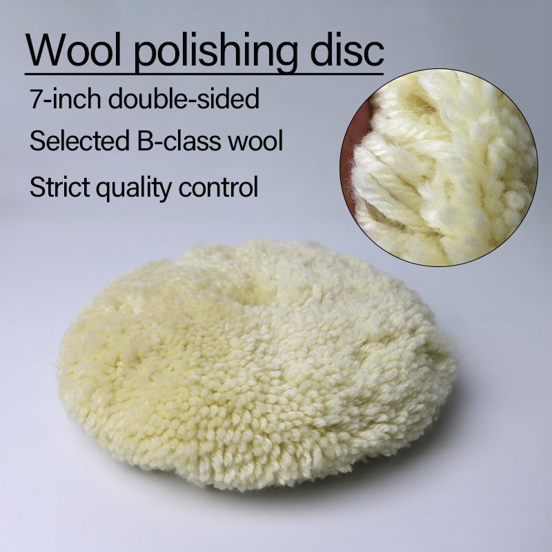 7 Wool Wheel with Bore Screws Combo Set Dual Sided Available High Density Wool Discs for Screws Heavy Duty Cutting Wool Balls