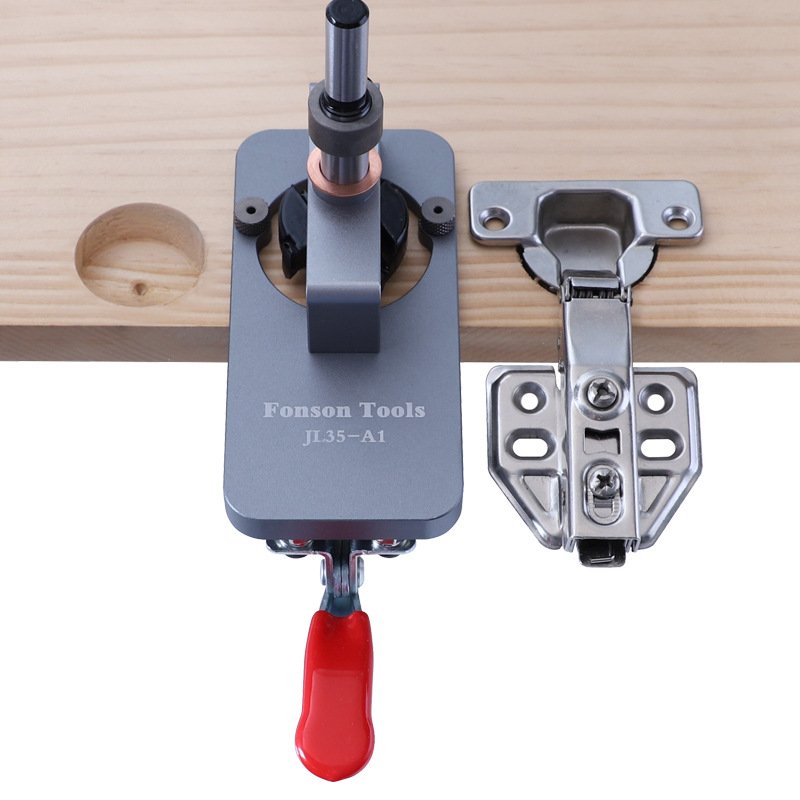 35mm Woodworking Hole Drilling Locator Hinge Hole Opener Drilling Installation Tools Boring Dowel Jig