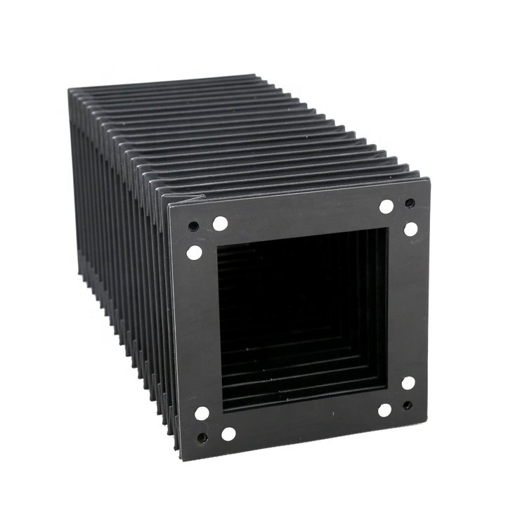 Square type cnc machine guard accordion protection bellows cover