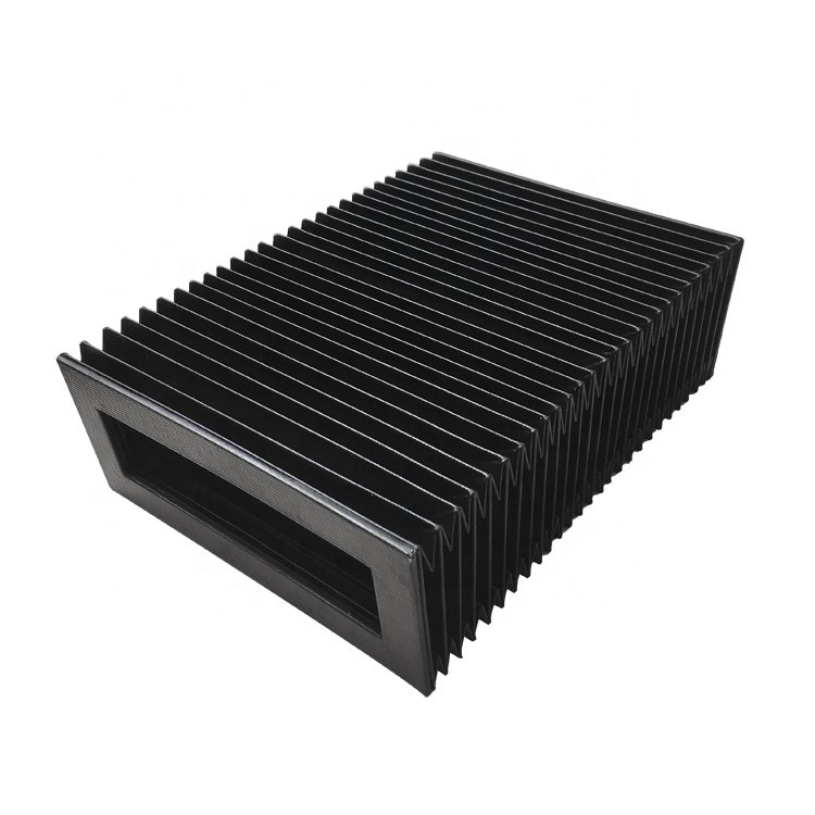 Square type cnc machine guard accordion protection bellows cover