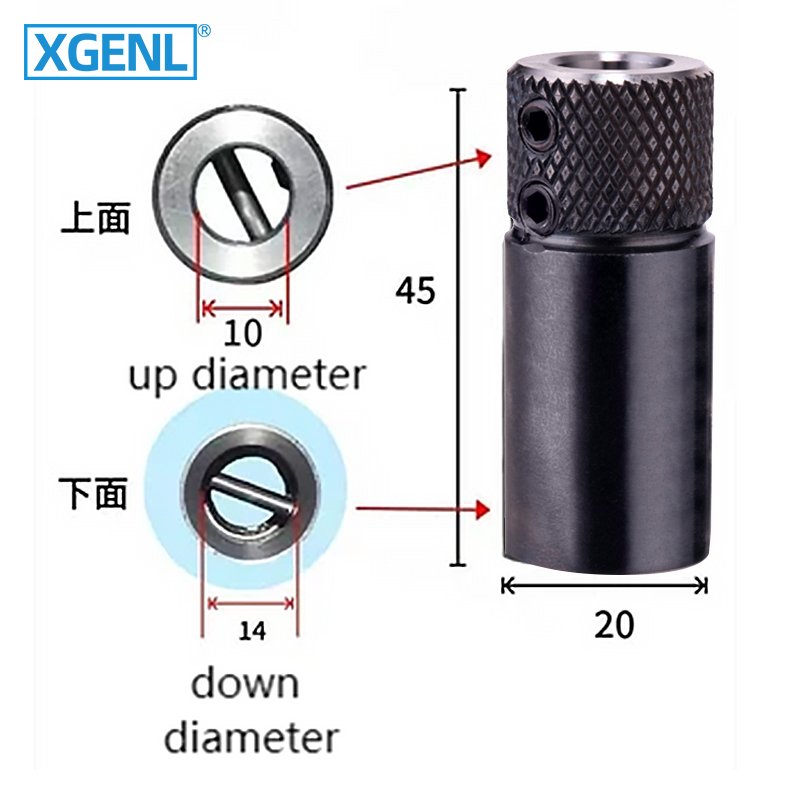 14mmx40mm Woodworking Brad Power tool Boring Drill Cross Type Sleeve Base Adapter quick change collet chuck