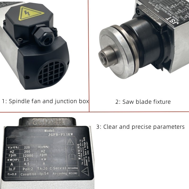 High speed 12000rpm woodworking lathe 1.1KW poweredge sealing spindle motor cnc motor spindle with