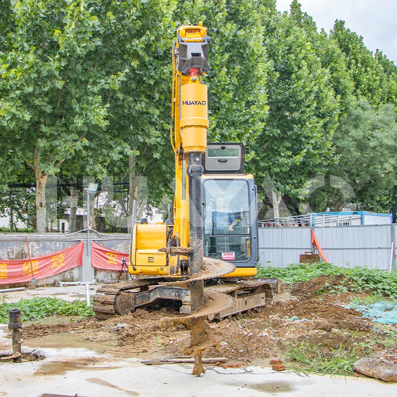 Hydraulic earth auger drill digger concrete helical pile driver screw pile ground drill excavators