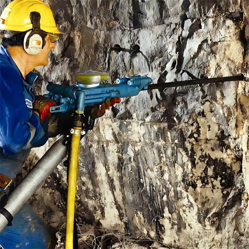 APCOM mini rock drilling rig air leg manual jack-hammer neumatic breaker jack hammer rock drill prices equipment zega kaishan