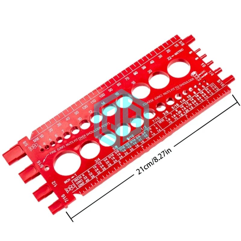 New Tools Portable Convenient Thread Checker Gauges Thread Metric Measuring Tool Measuring Tester Checking Screw Nut Checker