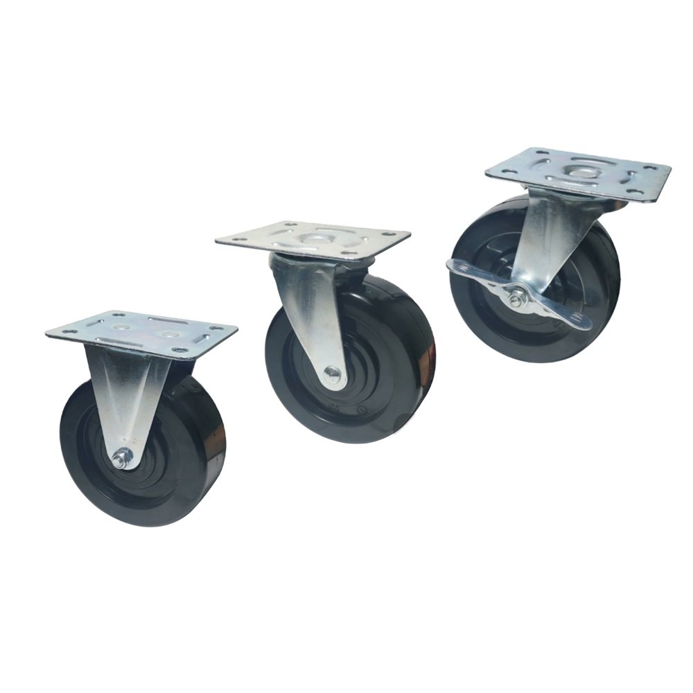 SQ castor New arrived 200kg tread polyurethane wheel body polypropylene withstanding temperature castor wheel