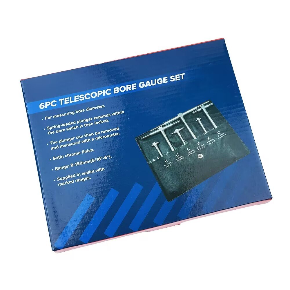 Round shape 8-150mm (5/16 "-6") 5/16"-6" Inner Diameter Measurement Bore Gauge Premium Telescopic gauge